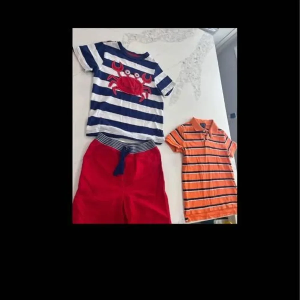 Ralph Lauren & RK Size 6 Boys 1 polo dress shirt collar & 1 outfit crab